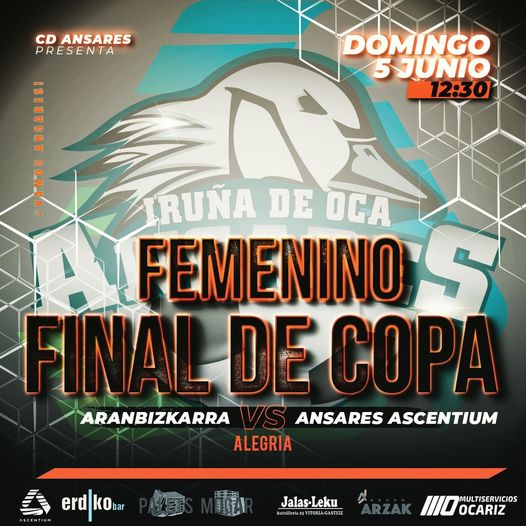 El Ansares disputa en Alegría (Domingo, 5 – 12:30 h.) la final de la Copa Femenina ante el Aranbizkarra