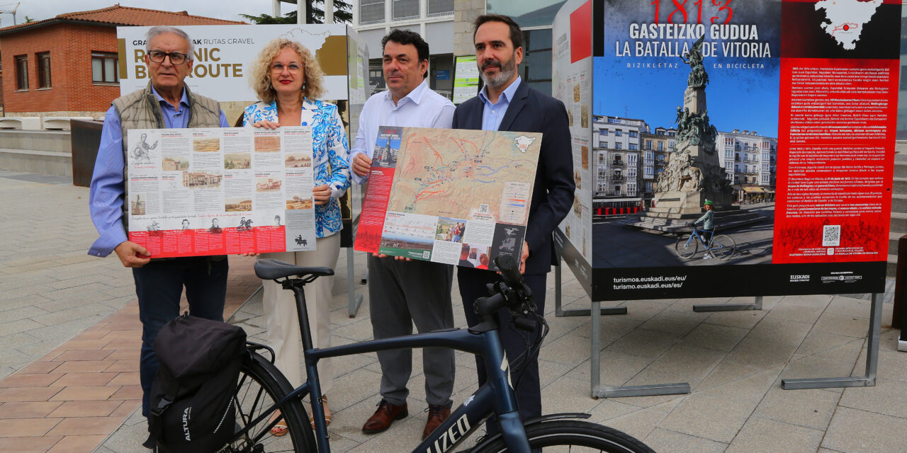 Presentada en Iruña de Oca la nueva ruta de cicloturismo cultural de la Batalla de Vitoria