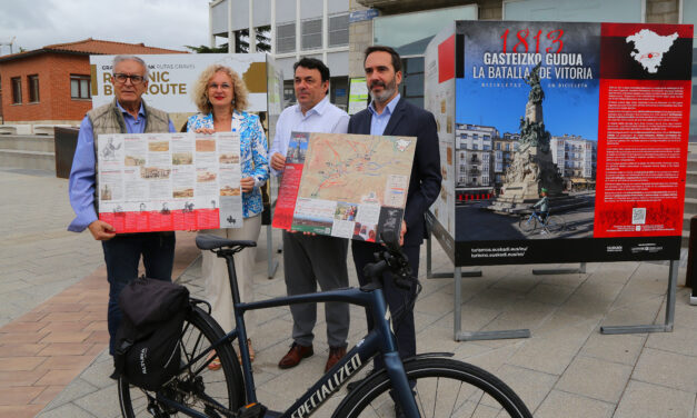 Presentada en Iruña de Oca la nueva ruta de cicloturismo cultural de la Batalla de Vitoria
