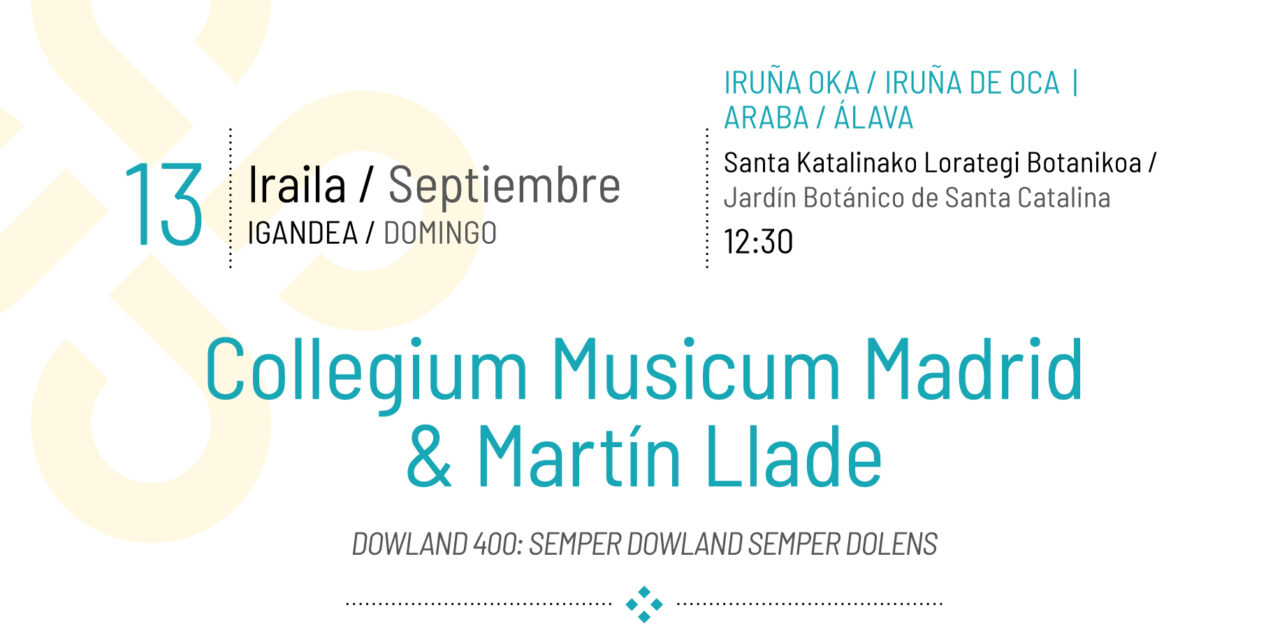 El Jardín de Santa Catalina acoge este domingo uno de los conciertos de la Semana de Música Antigua de Álava
