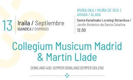 El Jardín de Santa Catalina acoge este domingo uno de los conciertos de la Semana de Música Antigua de Álava